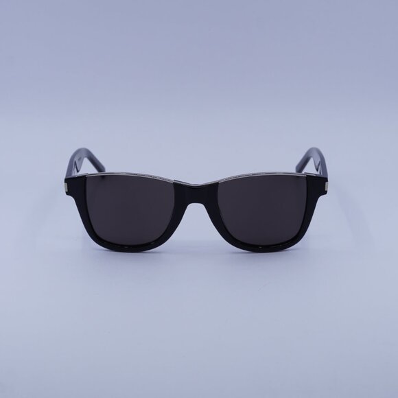 Saint Laurent SL 51 CUT 001 Sunglasses Black/Silver Square Frame, Black Lenses - Picture 3 of 10
